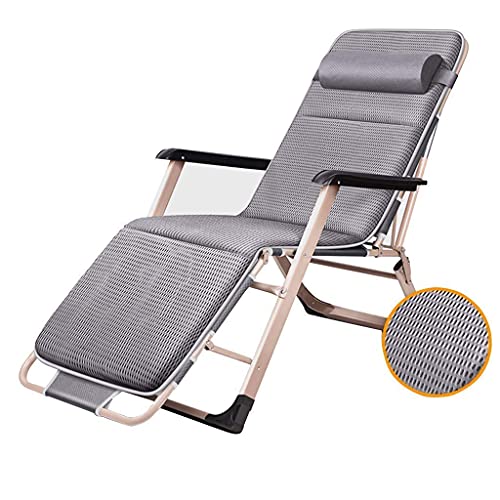 PAKUES-QO Lettini Pieghevoli Lettini Prendisole Sedia reclinabile Zero Gravity Soggiorno Balcone | Sedie a Sdraio reclinabili da Giardino per Adulti | Deck Cha