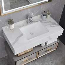 ZoSiP Set di Mobiletti Specchio e Lavabo Set di vanità del Bagno della Combinazione dello Specchio dello Specchio dello Specchio del Bagno della tavola Senza lacca (Color : Black, Size : 50x80x43cm)