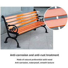 Panchina Giardino Terrazza Panche per Tempo Libero All'aperto, Panca da Esterno Resistente Aintemperie con Struttura Ghisa e Legno Massello Anticorrosivo, Panchine Decorative retrò per Portici Prati
