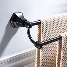JKCKHA Northern Europe. Bella Retro Black Bold Angoli arrotondati Rame Drill Hole Bagno Hotel Bathroom Rack/mensola/portasciugamani Multifunzione