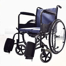 Sedie A Rotelle, Sedia da Toilette con Pedale del Freno A Mano Schienale Confortevole per Donne Incinte/Anziani/Pazienti/Portatori di Handicap A