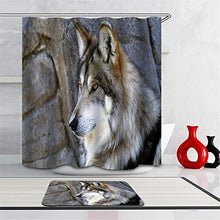 Combinazione Bagno. Immagini Chiare E Colori Vivaci Rendono Il Tuo Bagno Pieno di Vita. Accessori da Bagno. Animali Selvaggi. Lupo.