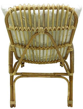 SF SAVINO FILIPPO Sedia Poltrona Manao in Vimini bambù Rattan Naturale con Cuscino Salotto casa