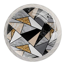 Maniglie per cassetti Manopole per cassetti Manopole rotonde Confezione da 4 per armadietto, cassetti, cassettiere, cassettiere ecc - geometria