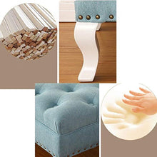 LXESWM Pouf Panca Ottomana banco Rettangolare poggiapiedi in Tessuto Imbottito Trapuntato Divano a Panca da Letto Soggiorno Scarpe Banco con Decorazione Unghie e Gambe in Legno massello