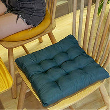 SWECOMZE Set di 2 cuscini per sedia, 40 x 40 cm, per ufficio, pavimento, balcone, giardino, cuscino per sedia, per interni ed esterni, Chair Cushion (grigio, blu, rotondi)