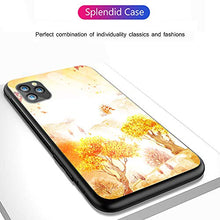 Suhctup Compatibile con iPhone 11 Pro Max 6.5 Custodia Protettiva in Vetro Temperato 9H + Cornice Paraurti in TPU Silicone Morbido Assorbimento Degli Urti a 360 Gradi Protezione -Albero 2