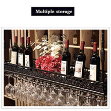 FCXBQ Portabottiglie Industriale da Appendere Portabottiglie Rustico Portabottiglie Altezza Regolabile Soffitto Galleggiante Porta calici per Appendere Cocktail o Flute da Champagne per Cucina Bar