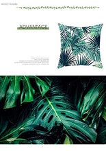 Federe Cuscini Divano 45X45,Fodere Per Cuscini Nordici Frutta Tropicale Pianta Verde, Fodera Per Cuscino Lombare Per Divano Da Ufficio Auto, Set Di 4 Articoli Per La Decorazione Della Casa, Verde Blu