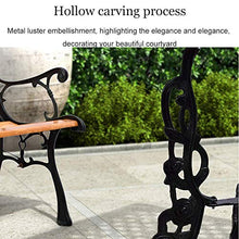 UWY Panca da Giardino Combinazione di Tavolo e Sedia in Legno massello, panchina per Balcone da Esterno in Legno massello, Sedile da Salotto Resistente alle intemperie con Struttura in ghisa, Ta