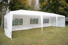 Tendone Gazebo da Festa con Pareti Laterali 3m x 9m. Tettoia Impermeabile 120g e Telaio in Acciaio con Rivestimento a Polvere