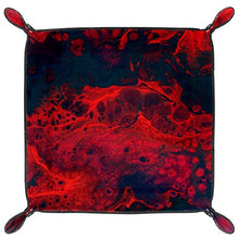 ASDFSD - Scatola portaoggetti astratta con cassetti rossi, 20,5 x 20,5 cm, Rosso astratto, 16x16cm