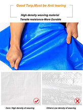sknonr 3 x 4 m Telo Impermeabile Telo Spesso Telo Impermeabile Blu Telo di Copertura di qualità Premium for Campeggio all'aperto 9 ft x 13 ft