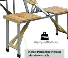 CASTOR Tavolo da Picnic all'aperto Tavolo Pieghevole Pranzo in Legno Picnic Set Set Set Set Pieghevole Junior Outdoor BBQ Party Table