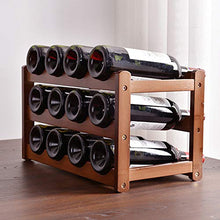 HWG Portabottiglie in Legno Porta Bottiglie di Vino Legno, Bottiglie A 4 Livelli 16, Lechnical Portavini, per Arredamento Casa Bar, Cantina, Cabina,D