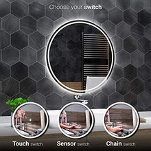 Specchio Rotondo LED Deluxe Controluce LED | 80 cm | London - Accessori aggiuntivi - Orologio a LED/Stazione Meteo | Personalizza Specchio per Bagno