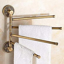 ZLININ Y-longhair Guida a parete Bagno cremagliera Bagno rack Rack appendiabiti Bagno rotante rack rame multi-bar appeso un bar rack (C39F)