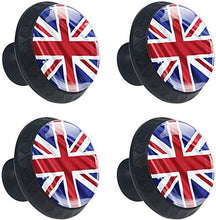 La bandiera britannica UK Blue Pomelli per Porta Set di 4 Pomelli per Mobili Manopole per Cassetti Cucina Armadio Vetro