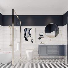 MRJ 8'' Specchio da Parete per Bagno Bilaterali 5X, Specchio per Trucco con Luce a LED, Specchio Cosmetico Ingranditore, 360° Girevole e Rotondo, Ricarica USB Nero