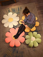 DIELUNY Daisy Flower Cuscini per sedie Cuscino, Cuscino Papasan Traspirante Piano Cibo Coperta per Esterni Coprisedile Imbottito-Beige b Dia60cm (24In)
