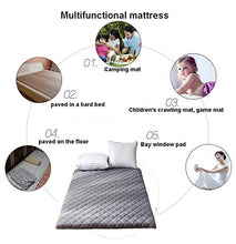 FDesign 6cm Addensare Mattress Topper, Quilted Mattress Protector Ispessita Inverno Tappetinoerasso Tatami Tappetinoerasso Copertura Pad per Lo Yoga o per Il Campeggio,Gray,150 * 200cm