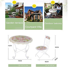 Tavolo da picnic all'aperto Tavolo laterale all'aperto, tavolo da patio a mosaico, piccolo tavolo finale all'aperto per patio giardino balcone a bordo piscina con 2 sedie (Ross) Bbq Party Table