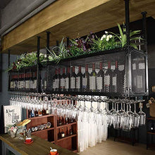 FCXBQ Scaffali mobili per Bar, scaffali per Vino, Supporto per Parete, Supporto per Bicchiere di Vino Appeso, scaffale per Ripiani, scaffale per Esposizione per Decorazioni per Bar, Applicazione p
