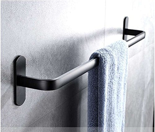 MBYW Portasciugamani Alto carico Portasciugamani da Bagno Portasciugamani Senza Pugno Spazio Nero Europeo in Alluminio Ispessito portasciugamani portasciugamani da Bagno unipolare bipolare, 60 cm