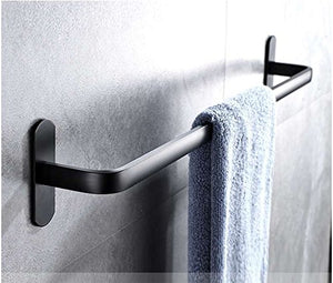 MBYW Portasciugamani Alto carico Portasciugamani da Bagno Portasciugamani Senza Pugno Spazio Nero Europeo in Alluminio Ispessito portasciugamani portasciugamani da Bagno unipolare bipolare, 60 cm