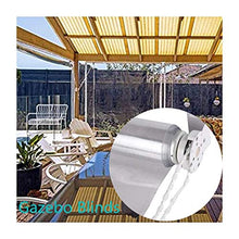 GDMING Tende A Rullo per Esterno, Impermeabile Robusto PVC Tende per Gazebo Laterali, Tirare Fuori Il Sole Trasparenza Tendalino Giardino Ufficio Tende Balcone, Personalizzabile