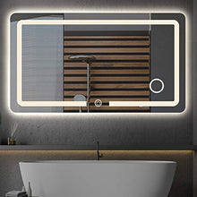 SHU XIN LED Smart Bagno Touch Screen Luce Specchio HD Bagno Specchio Bagno 5MM Senza Rame Argento Specchio Funzione antiappannamento di Sicurezza antideflagrante