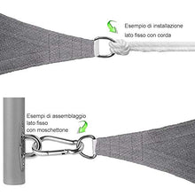 Lanbent Tenda a Vela Parasole Triangolare Protezione Solare, Terrazza, Giardino e Balcone Rete Parasole, HDPE Anti UV Traspirante Vela Ombreggiante, con Corde e Moschettoni