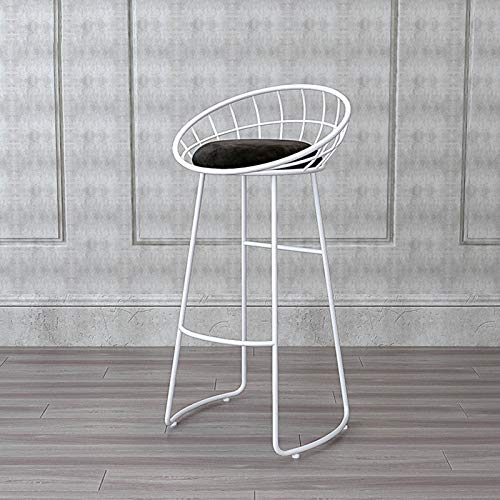 FACC Sgabelli da Bar Moderni, Sgabello da Bar Bianco, Sgabelli Bar Alti, Stile Minimalista Nordico, con Piedini Antiscivolo, Stabile Supporto Portante, Cucina Bistro Bar caffè
