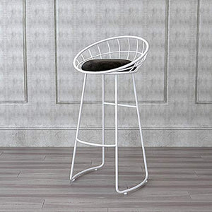 FACC Sgabelli da Bar Moderni, Sgabello da Bar Bianco, Sgabelli Bar Alti, Stile Minimalista Nordico, con Piedini Antiscivolo, Stabile Supporto Portante, Cucina Bistro Bar caffè