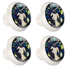Maniglie per cassetti Manopole per cassetti Manopole rotonde Confezione da 4 per armadietto, cassetti, cassettiere, cassettiere ecc - coniglio