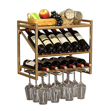 NYKK Portabottiglie da Tavolo Cremagliera del Vino Parete Appeso a Parete Semplice Famiglia Appeso a Parete Porta Bicchiere Appeso cremagliera del Vino Portabottiglie e armadietti da Cucina