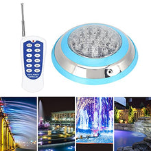 Crisis Luce LED per Piscina, Luce Subacquea 24W AC 12V 24LED, Illuminazione Impermeabile con Telecomando RGB, Luce per Piscina interrata montata a Parete RC per Paesaggio, Giardino, fontane pubbliche