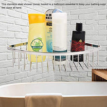 CHHD Cestello angolare per Doccia, Triangolo in Acciaio Inossidabile 304 Cestello per lavabo a Filo Singolo Cestino per Bagno WC Cestino angolare per Doccia Mensola Portaoggetti per rip