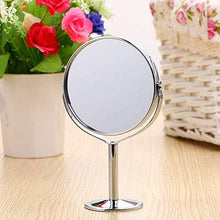 Specchio Specchi per vanità da Bagno Tavolo Girevole a Due Lati con ingrandimento 2X, Trucco in Altezza da 4-6 Pollici (Size : Oval)