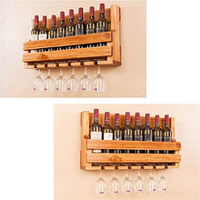 Classico Supporto Vino mensola montaggio a parete di legno di pino impianto galleggiante Mensola 8 bottiglia di vino del supporto della cremagliera del vino Holder calice Hanging 6 Vino mensola di vet