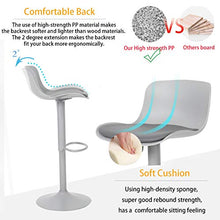 YOUNIKE - Sgabelli da Bar con Altezza Regolabile e Rotazione a 360°, Design Moderno ergonomico e aerodinamico per bancone Bar, Cucina e casa, Set da 2, Grigio Scuro