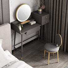 ZRN Tavolo da Trucco Set da toeletta con Specchio Luminoso a LED Regolabile e 3 cassetti portaoggetti, Organizer per Gioielli da scrivania per Trucco