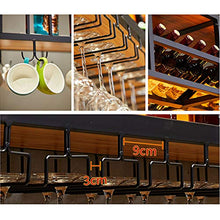 FSGD Porta Bicchiere da Vino Creativo Porta Calice Alto Invertito semplicità Portabottiglie da Appendere a Soffitto per Cucina Bar Ristorante,with Light