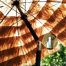Hula Paglia Sintetica Ombrello 6ft Colore Naturale Stile Hawaiano Ombrello del Giardino della Spiaggia del Patio della Piscina Regolazione Inclinazione, con manovella da 32 mm in Ferro CMXZ
