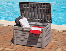 Cassapanca da giardino con capacità di 120 litri, richiudibile, in plastica, misura S, 73 x 50,5 x 46,5 cm
