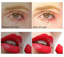 Flybiz Specchio portatile tascabile a due lati con illuminazione a LED, ingrandimento 1x/3x, compatto, pieghevole, specchio cosmetico illuminato per cosmetici in viaggio