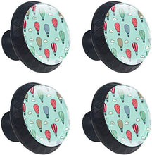 Modello di cerchi rotondi blu giallo Pomelli per Porta Set di 4 Pomelli per Mobili Manopole per Cassetti Cucina Armadio Vetro