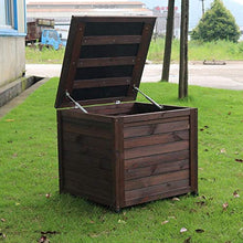 Armadietto da Esterno Per Mobili da Giardino Scatole piattaforma esterna di legno solido Locker Governo di immagazzinaggio del sedile di sicurezza for il giardino Balcone Aisle protezione solare