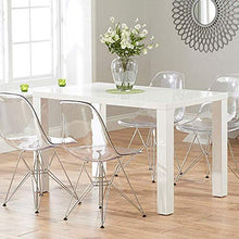 HLR Sedie da Sala da Pranzo Gambe Schienale Trasparente Metallo Pranzo Sedia in plastica for Famiglia Soggiorno Sala da Pranzo