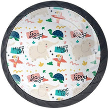 Happy Day Tucano Turtle Elephant Doodle Pomelli per Porta Set di 4 Pomelli per Mobili Manopole per Cassetti Cucina Armadio Vetro